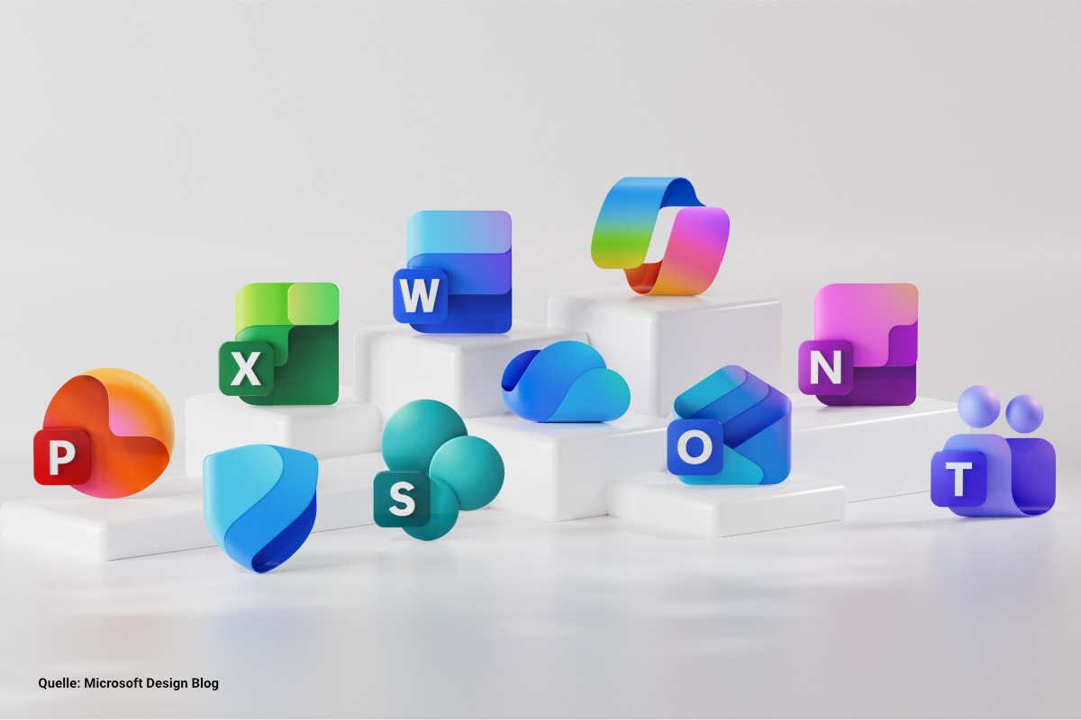 Die neuen Office-Logos aus Oktober 2025 von Microsoft